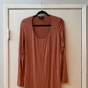 Marciano Terracotta Long Sleeve Dress